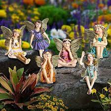 Globrite Set Of 6 Mini Fairies Garden
