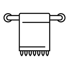 Bathroom Heated Towel Rail Icon Outline