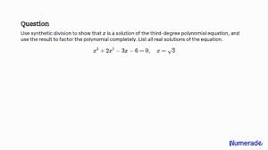 Third Degree Polynomial Equation