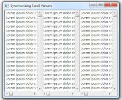 synchronize two scroll viewers in wpf