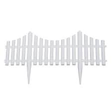 Emsco 24 In Resin Picket Garden Fence 18 Pack