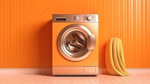 Elegant Monochrome Gold Washing Machine