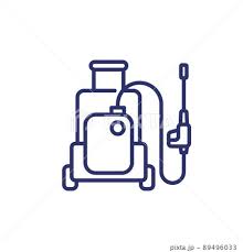 Pressure Washer Cleaning Line Icon