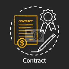 Contract Chalk Icon Legal Agreement