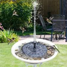 Tie Solar Powered Bird Bath Fountain