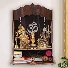 Wallzy Pooja Wooden Mandir For Home
