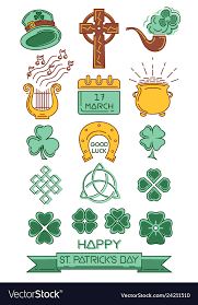 Color Icon Set For St Patricks Day