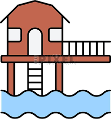 Free Icons Stilt House Icon In Brown