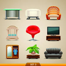 Vector Furniture Icons Set 03 Vector