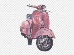 Red Motor Scooter Ilration