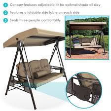 Adjustable Tilt Canopy Patio Swing