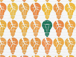 Wall Background With Light Bulb Icon A