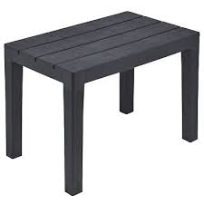 Large Black Plastic Garden Table Bench