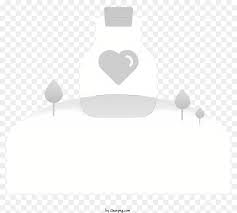 Heart Shaped Milk Bottle On Hill With