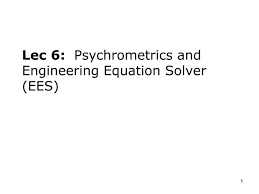 Engineering Equation Solver Ees
