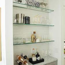 Glass Bar Shelves Design Ideas