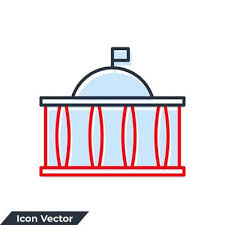 Government Building Icon Logo Vector
