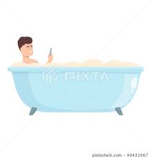 Spa Foam Bath Icon Cartoon Vector