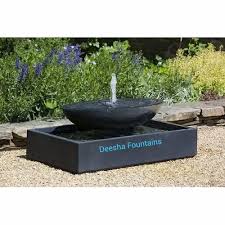 Black Stone Outdoor Tabletop Fountain
