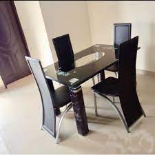 6 Seater Glass Dining Exquisite Home
