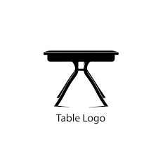 Vector Table Furniture Logo Flat Icon