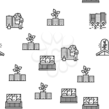 Urban Gardening Eco Vector Seamless