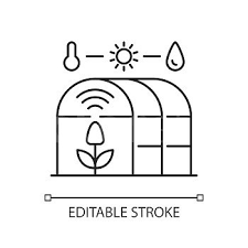 Smart Greenhouse Linear Icon