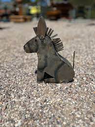 Metal Donkey Metal Garden Sculpture