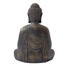 Glitzhome 22 75 In H Mgo Meditating Buddha Garden Statue