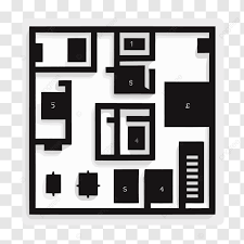 Floor Plan With Symbols Drawn On It