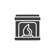 Hearth Fireplace Icon Vector Filled