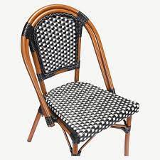 Aluminum Bamboo Patio Chair With Black