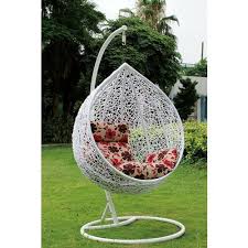 White Garden Swing Chair Seating