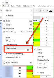 Google Sheets Rotating Text