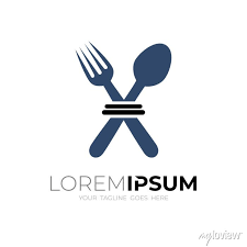 Fork And Spoon Logo With Simple Icon