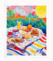 Breakfast In Tuscany Art Print