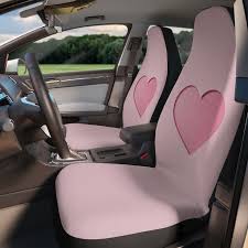 Carved Pink Heart Car Seat Covers