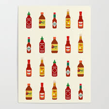Hot Sauces Poster By Gloriagv Society6