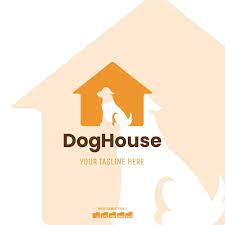 Vector Simple Dog House Logo Template