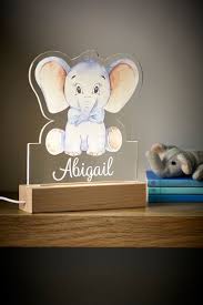 Buy Personalised Led Elephant Light By