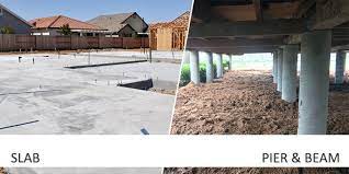 and beam vs concrete slab foundation