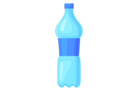 Pure Water Bottle Icon Cartoon Blue