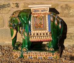 Antique Chinese Elephant Garden Seat