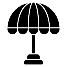 Outdoor Umbrella Generic Black Fill Icon