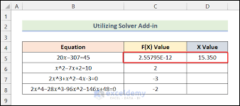 How To Solve For X In Excel 2 Simple