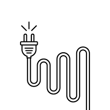 Thin Line Electric Plug Icon