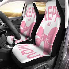 Car Seat Covers Pink Bow Preppy