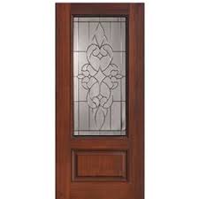 Decorative Glass Fiberglass Doors