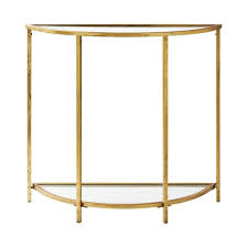 Half Moon Glass Console Table