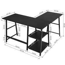 L Shaped Black Computer Desk